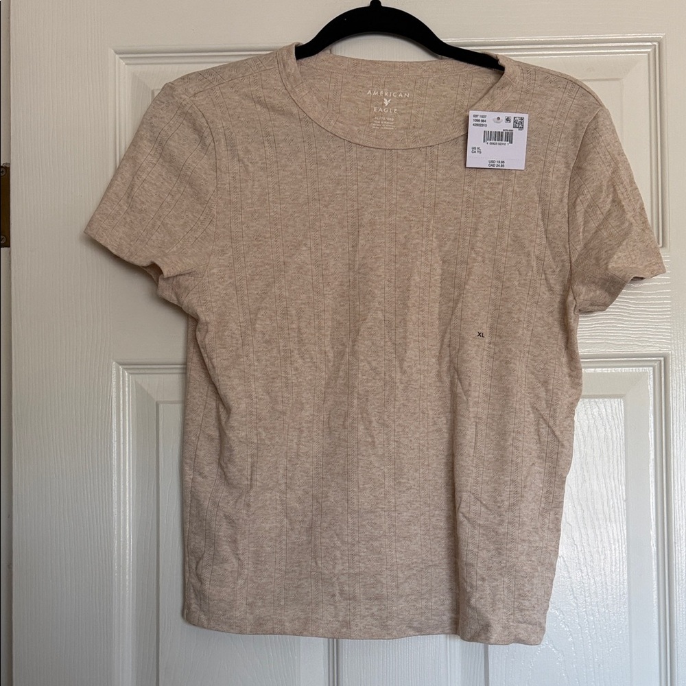 American Eagle hey baby pointelle t shirt sz xl